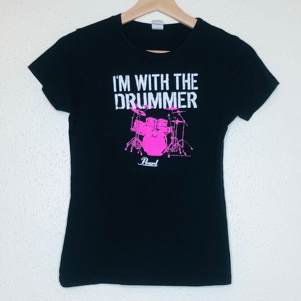 I’m With the Drummer Black Short Sleeve